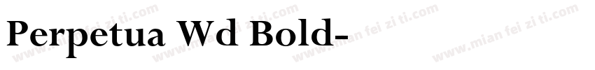 Perpetua Wd Bold字体转换
